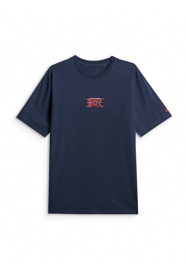 Tricou sport barbati - lejer - imprimeu - bleumarin -
