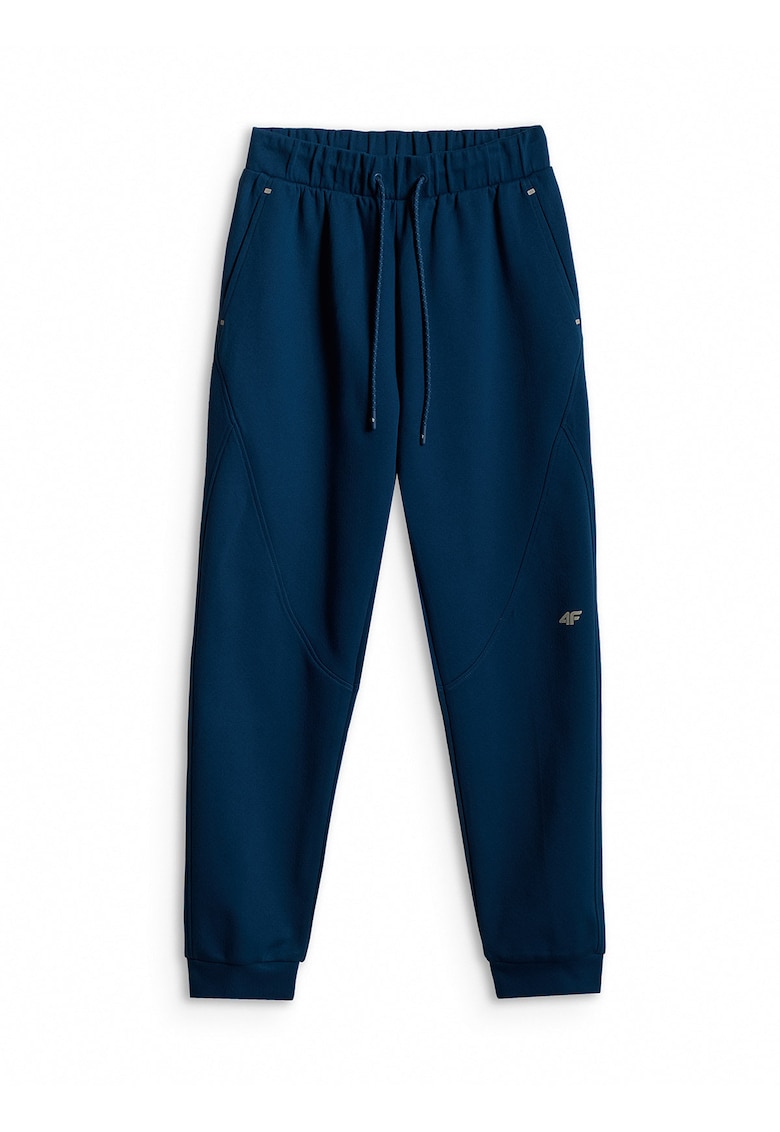 Pantaloni sport dama - regular - talie medie - bleumarin - material respirabil