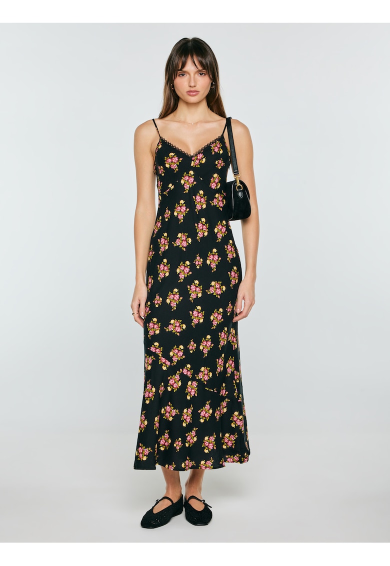 Rochie cu imprimeu floral si decolteu in V Rawena