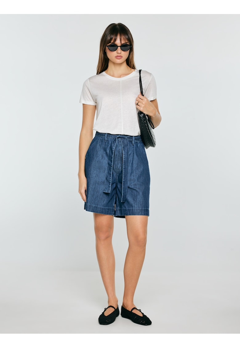 Tricou din amestec de in Otria - Alb