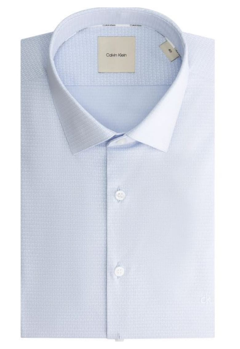 Camasa slim fit poplin cu monograma