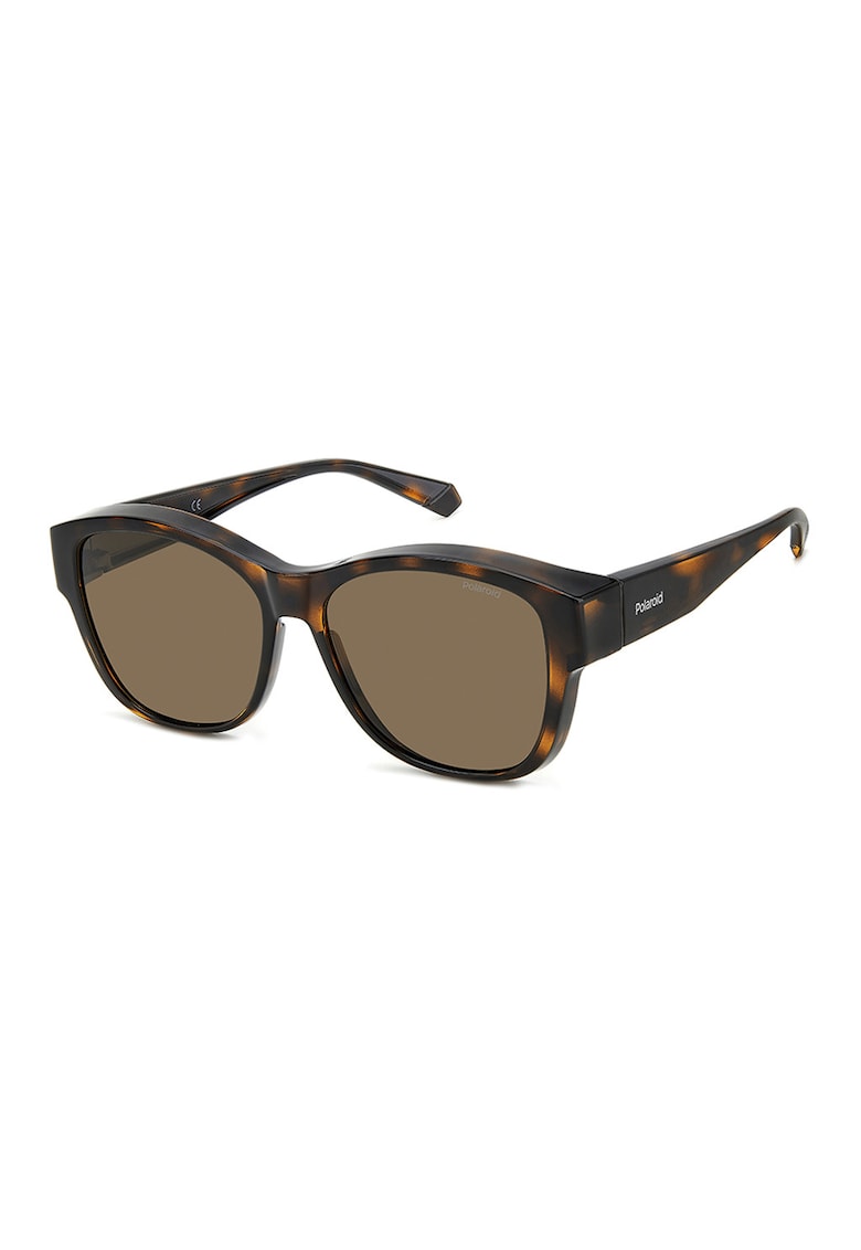 Ochelari de soare unisex polarizati - Negru/Maro Siena