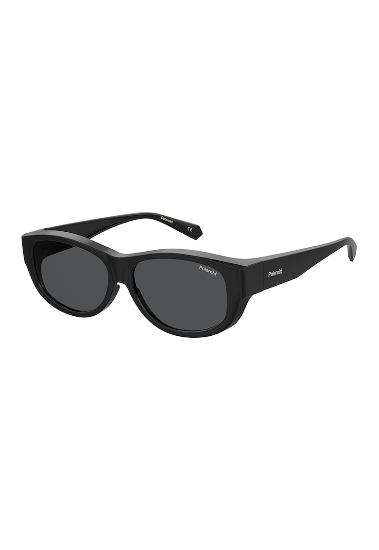 Ochelari de soare ovali unisex polarizati - Negru