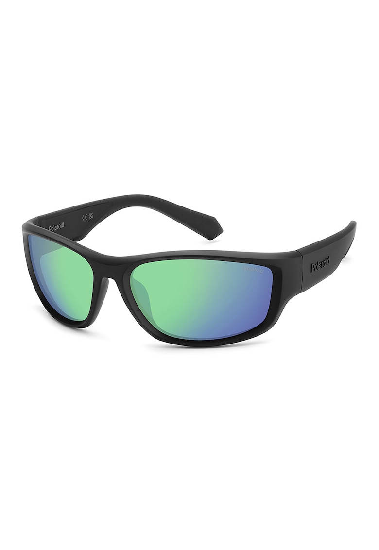Ochelari de soare wrap cu lentile polarizate - Negru carbon