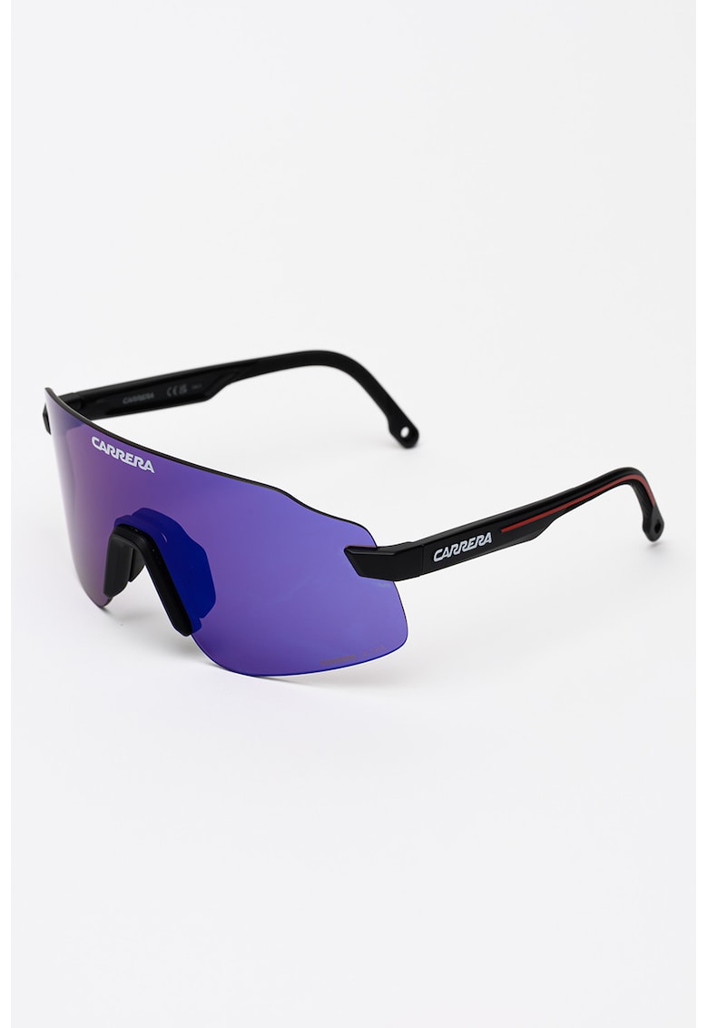 Ochelari de soare shield cu detaliu logo - Rosu/Negru