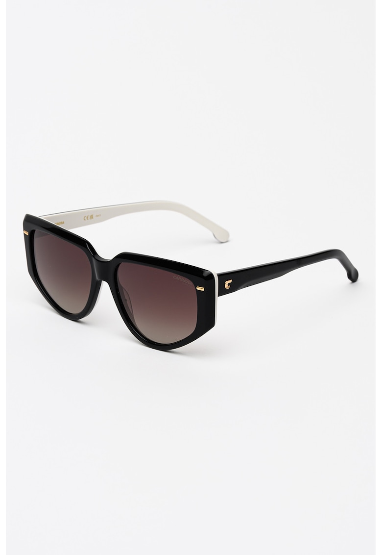 Ochelari de soare cat-eye - Alb/Negru