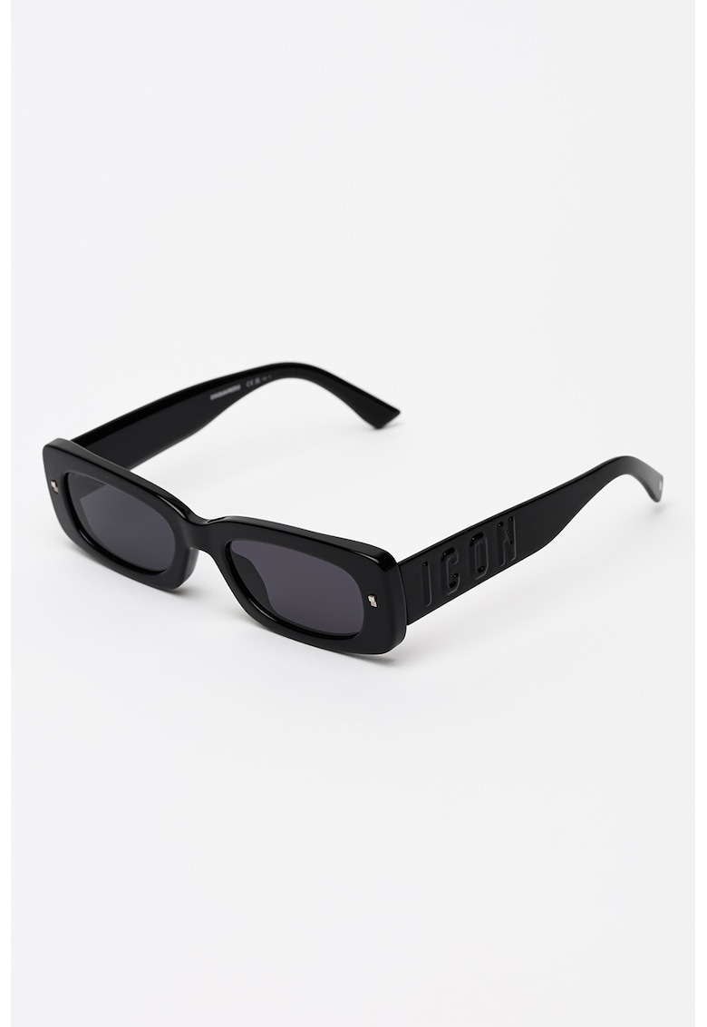 Ochelari de soare unisex dreptunghiulari - Negru
