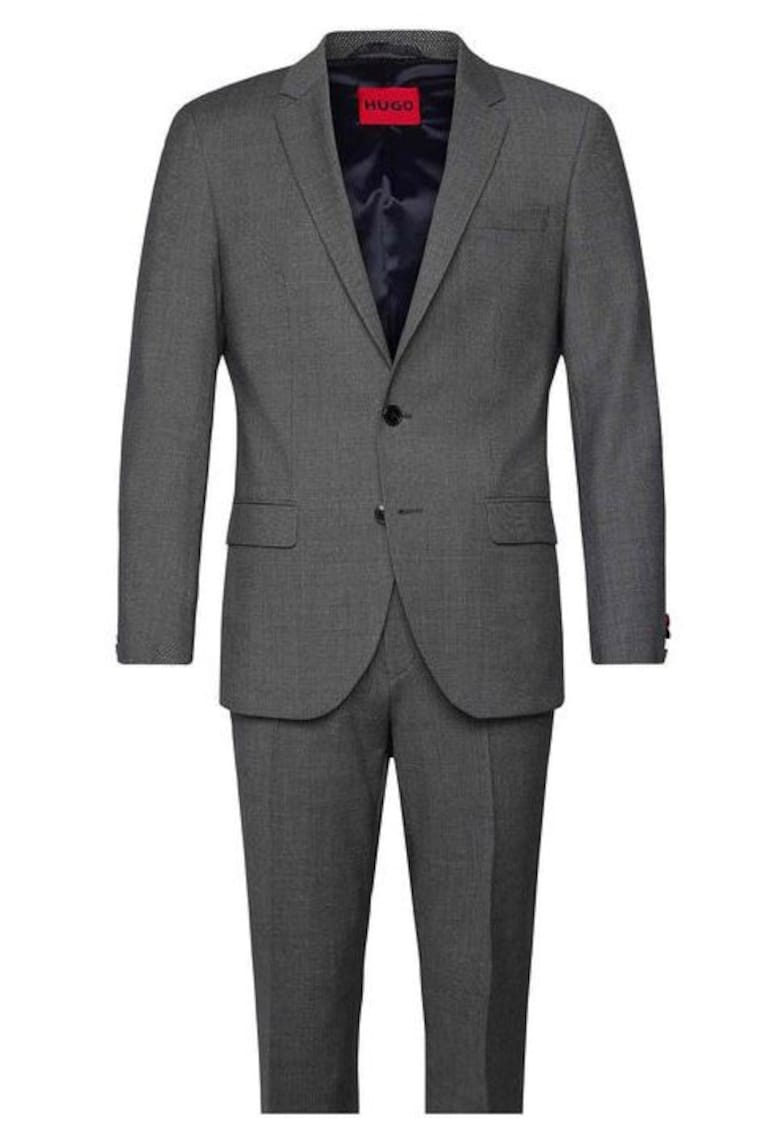 Costum slim fit uni din amestec de lana -