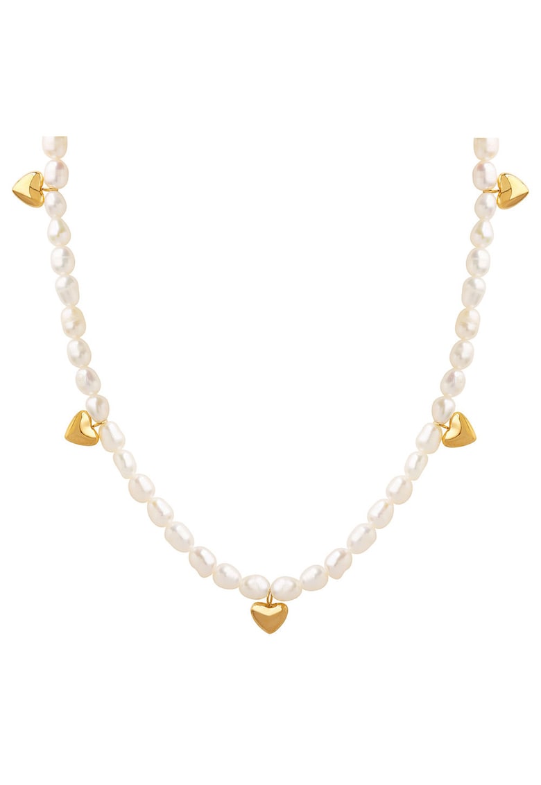 Colier Hearts and Pearls Gold