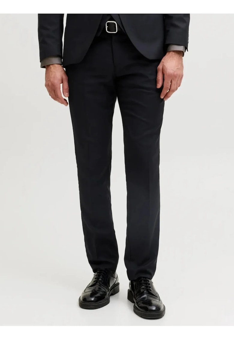 Pantaloni costum barbati - din amestec de lana - Super Slim - JPRSOLARIS Premium - Negru