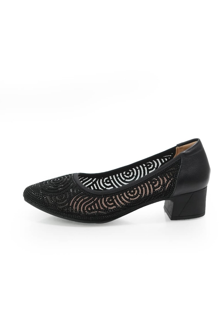 Pantofi Comfort 3014 din piele naturala - Negru