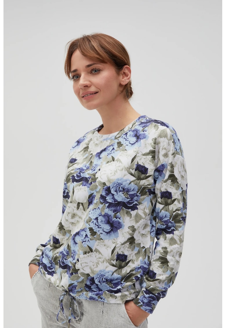L-BL-4606 BLUZA - Albastru