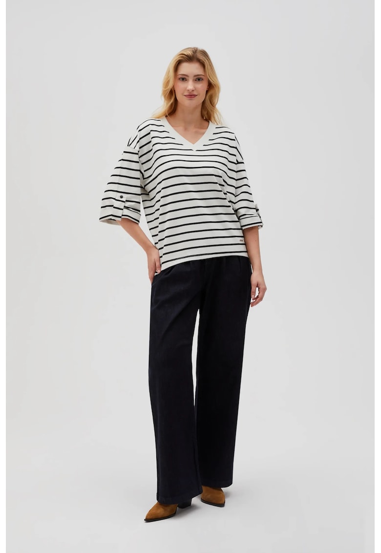 L-BL-4603 BLUZA - Alb
