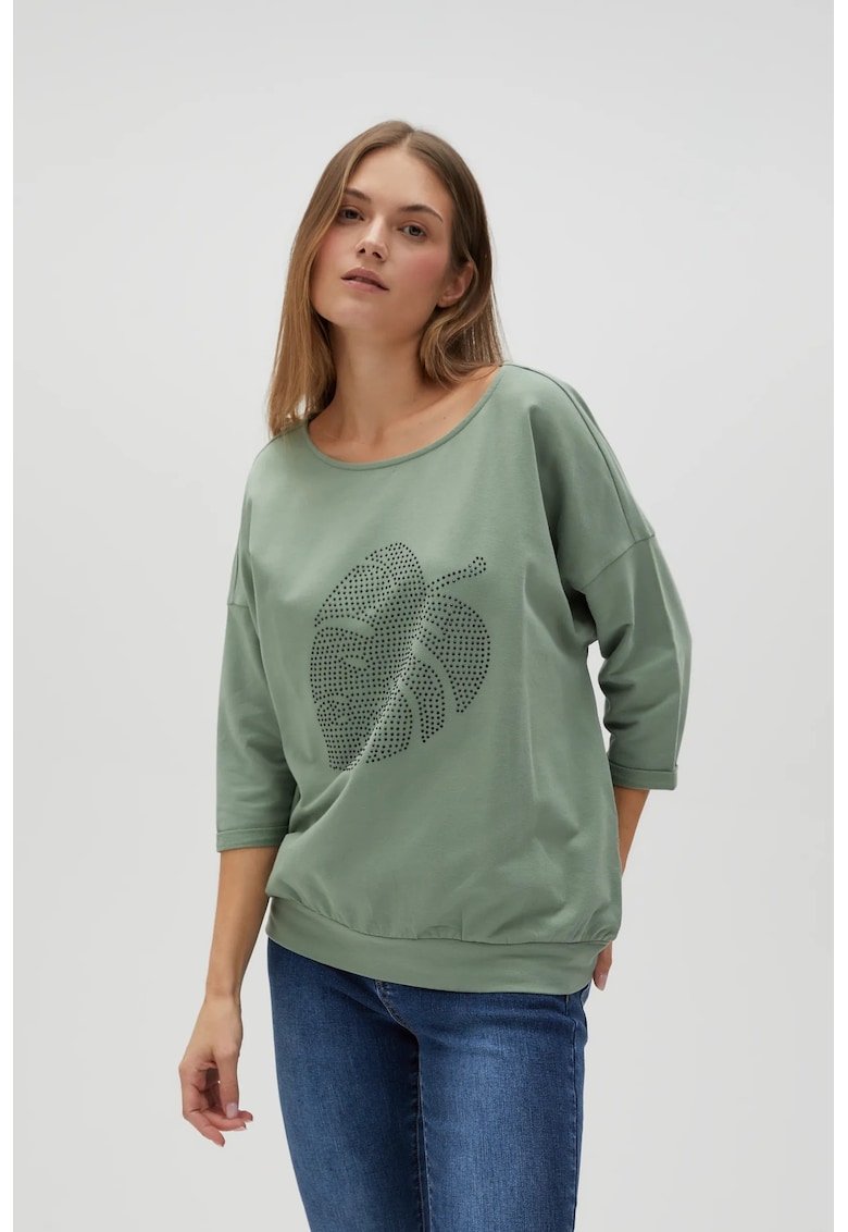 L-BL-4600 BLUZA - Verde masliniu