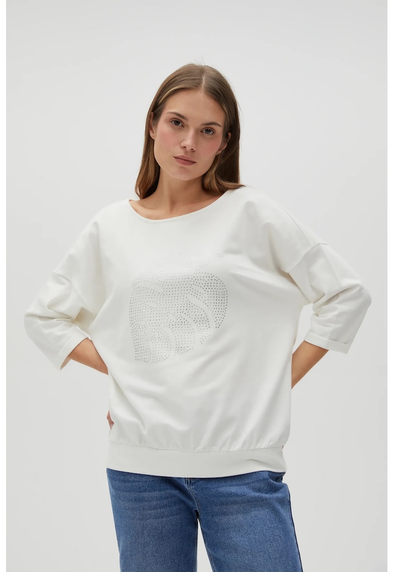 L-BL-4600 BLUZA - Alb