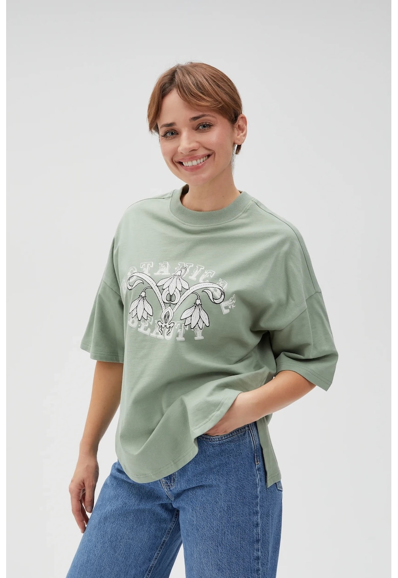 L-BL-4616 BLUZA - Verde masliniu