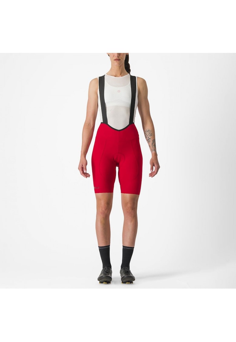 Pantaloni scurti cu bretele Espresso W DT - de dama - Rosu