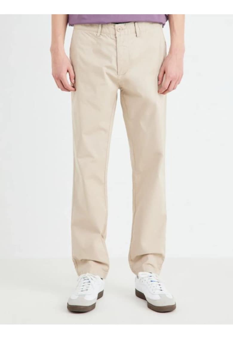 Pantaloni slim fit din poplin