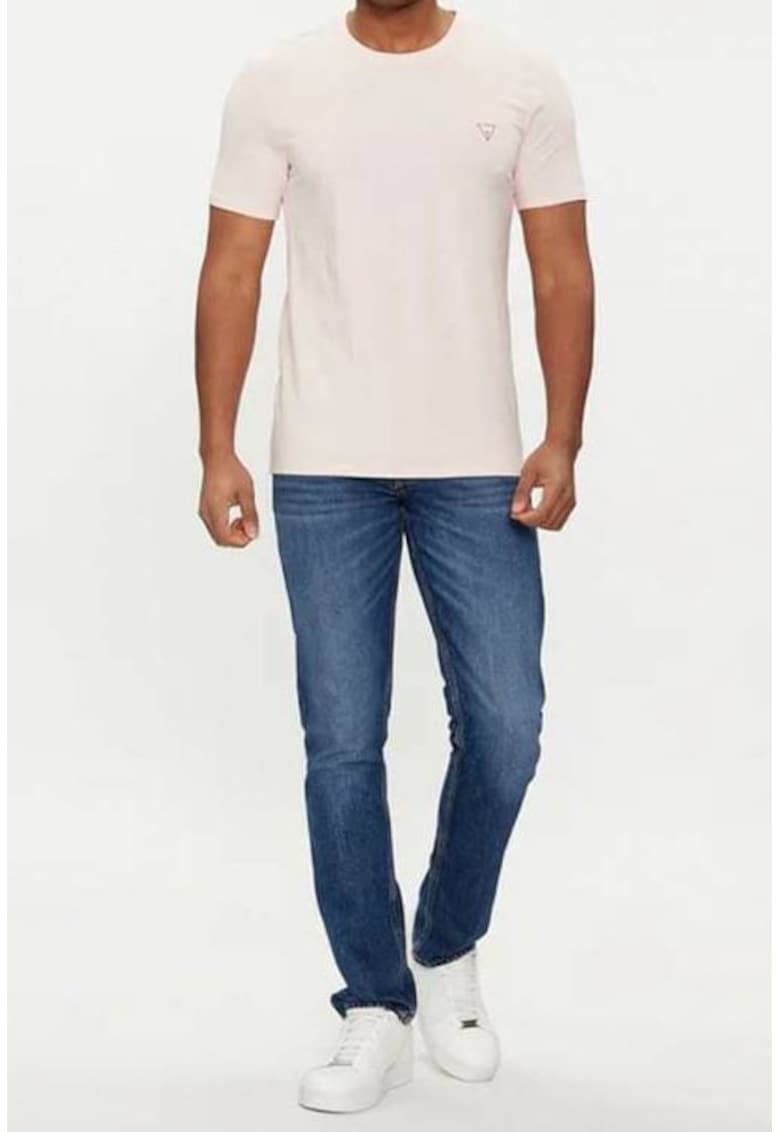 Tricou slim fit cu logo discret