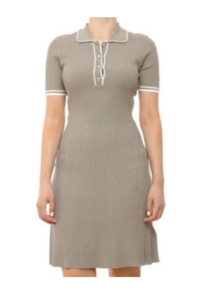 Rochie tricotata cu maneca scurta