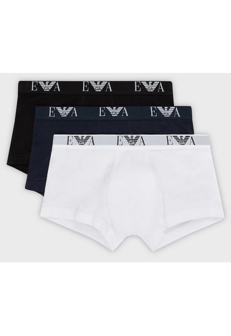 Set de boxeri din amestec de bumbac cu banda cu logo -