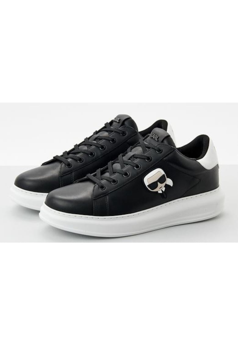 Pantofi sport din piele naturala cu logo -
