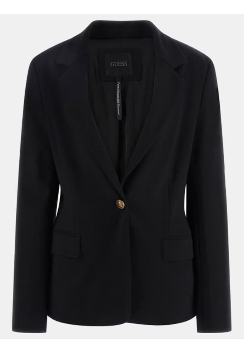 Sacou slim fit cu revere decupate -