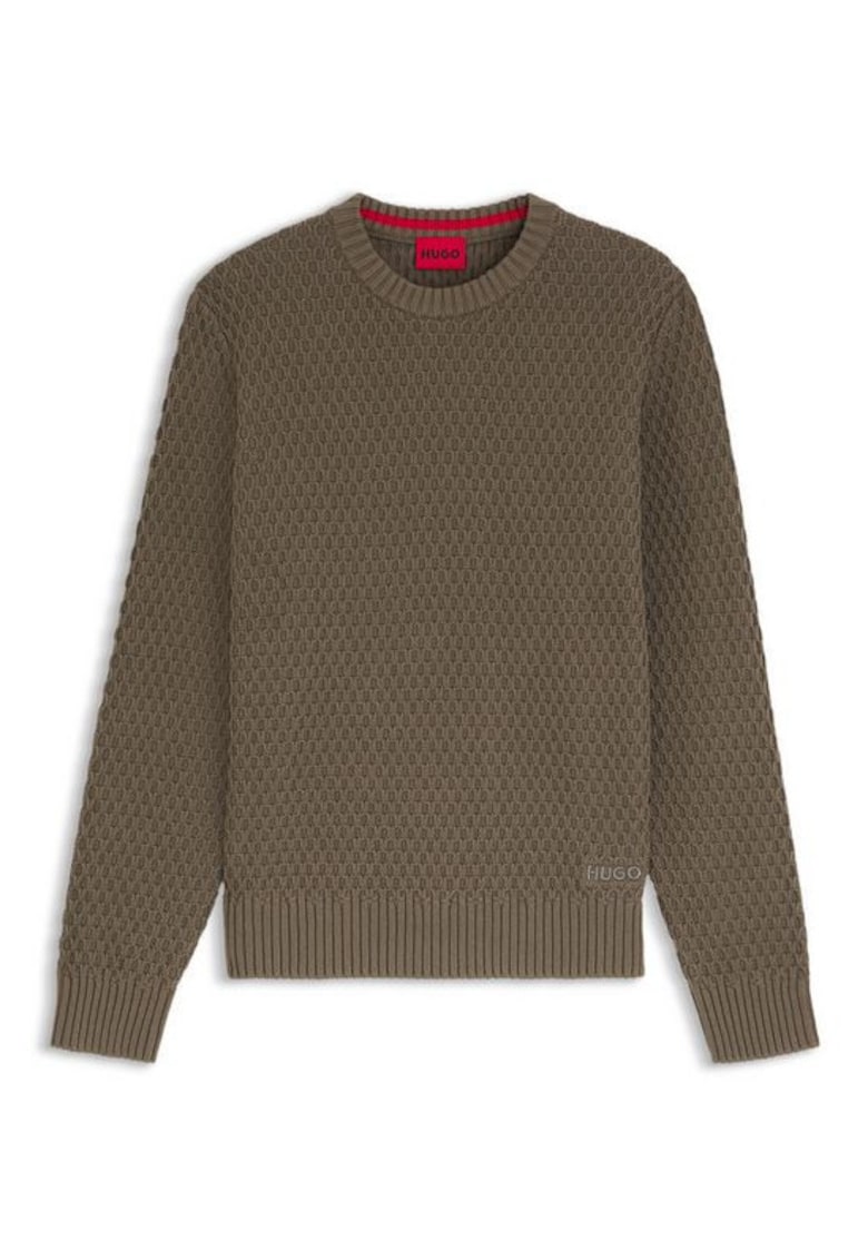 Pulover regular fit cu model texturat