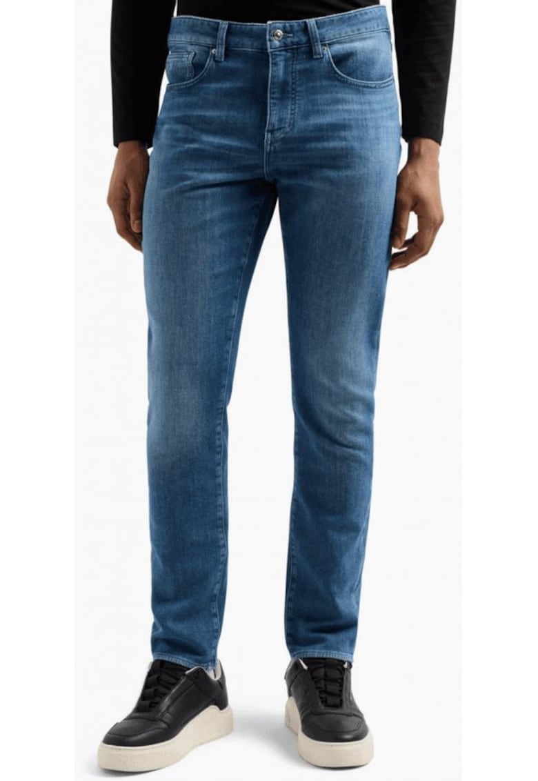 Blugi uni slim fit