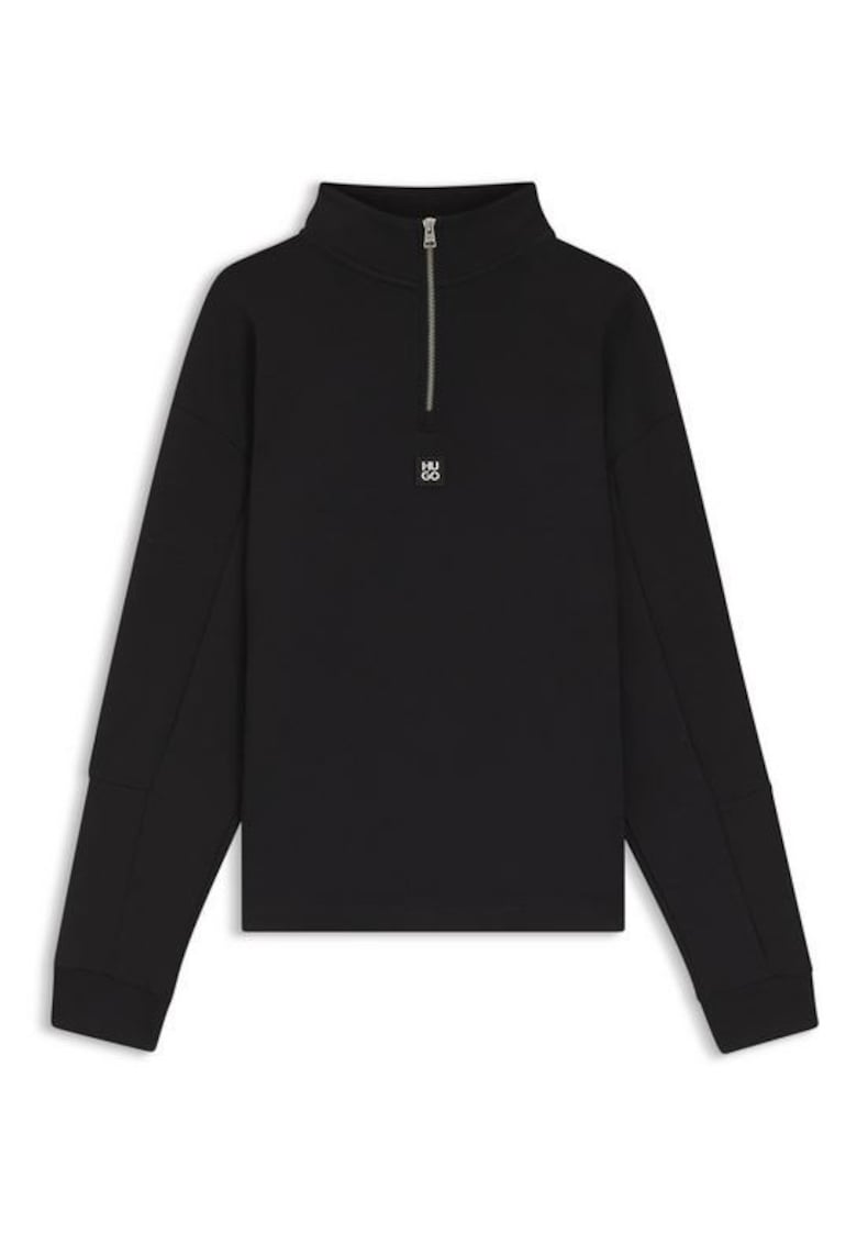 Bluza de trening cu fermoar si guler inalt