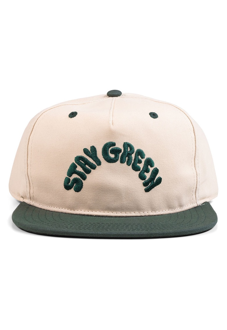 Sapca barbati 6 panouri broderie verde ajustabil 100%bumbac