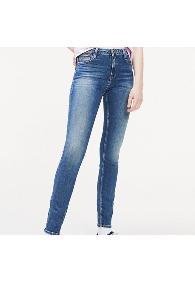 Blugi skinny cu talie inalta Santana -