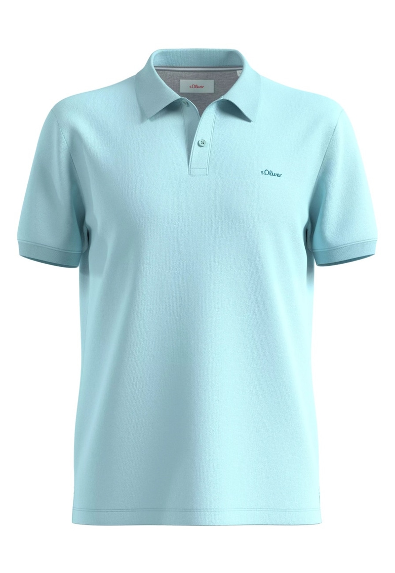 Tricou polo barbati - din bumbac - Regular Fit - Albastru deschis -