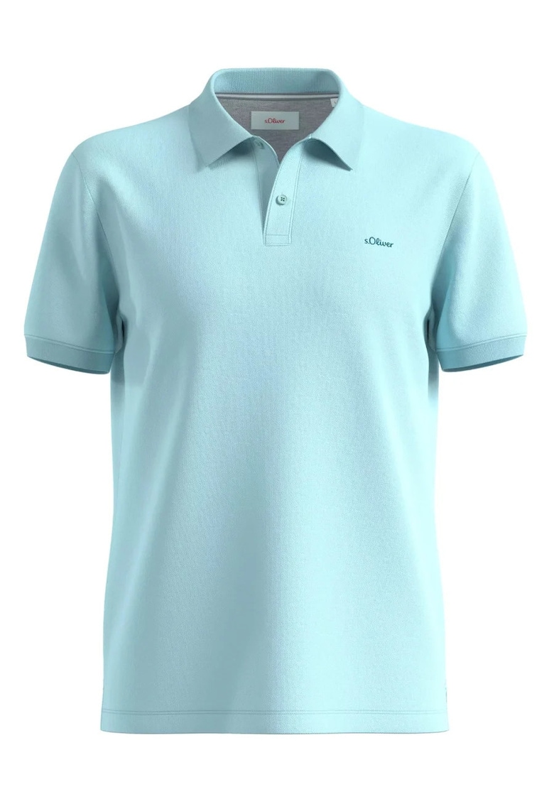 Tricou polo barbati - din bumbac - Regular Fit - Albastru deschis -
