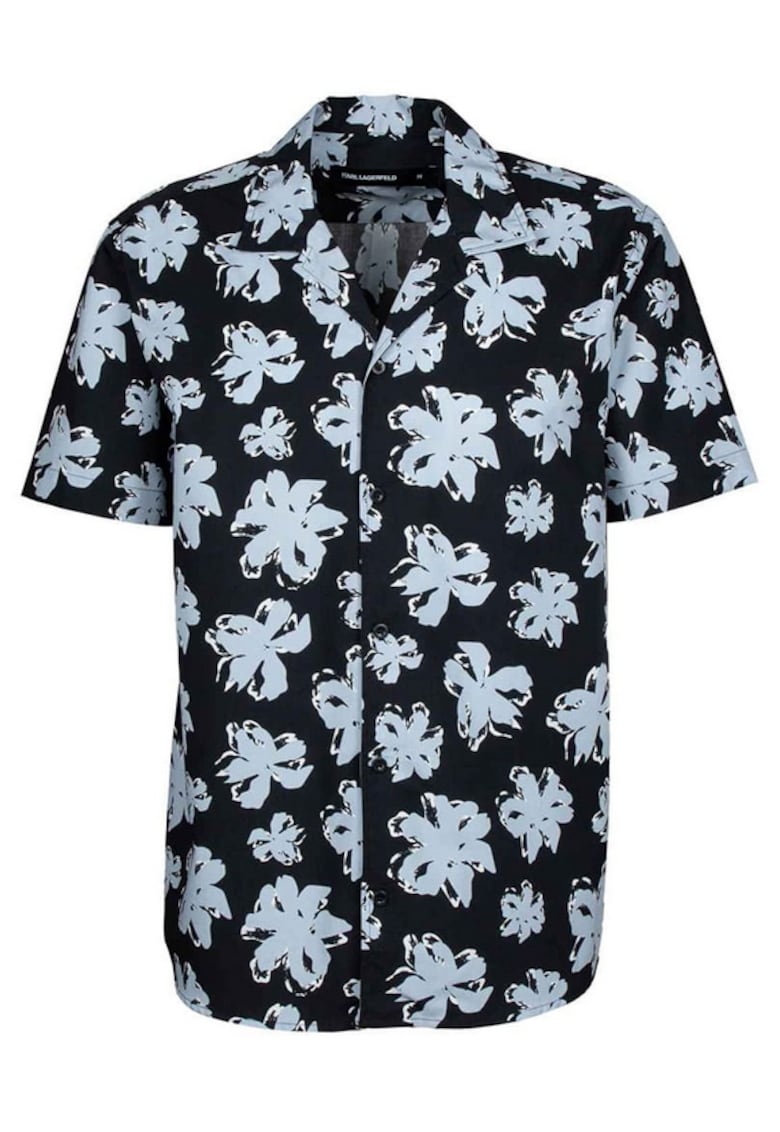 Camasa cu model floral si maneca scurta