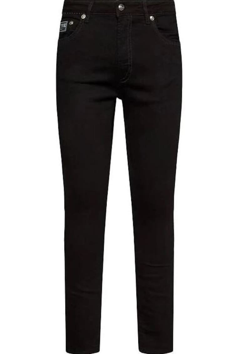 Blugi slim fit cu detaliu logo