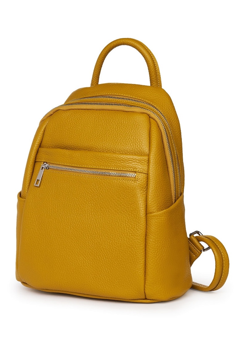 Rucsac dama din piele Jonathan galben mustar