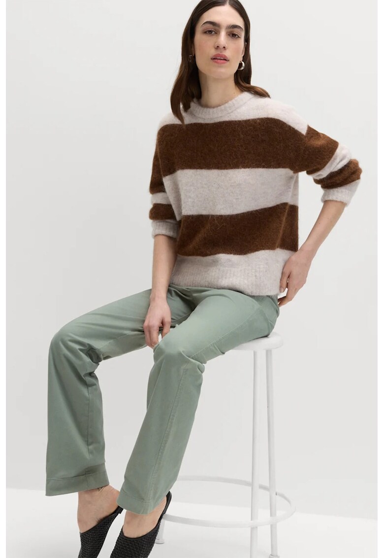 Pantaloni chino cu croiala dreapta - Verde pal