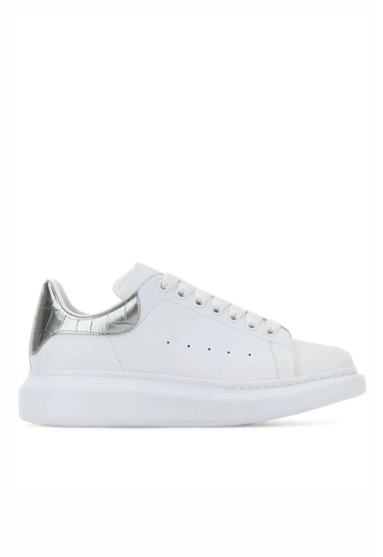 Tenisi femei - Oversized Croco - Alb/Argintiu