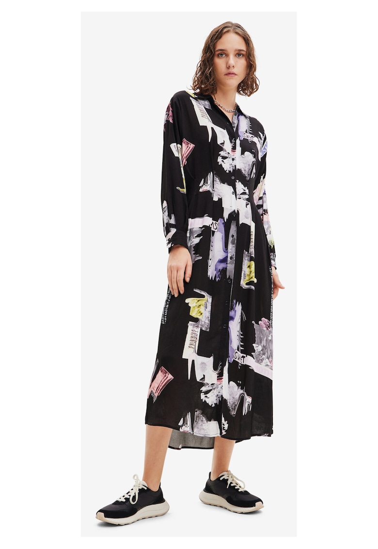 Rochie midi tip camasa -