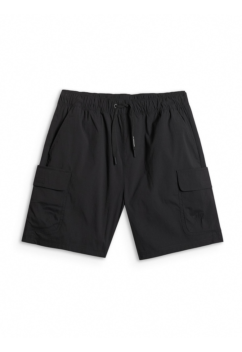 Pantaloni scurti barbati impermeabili - rezistenti - negru - talie medie - croiala regulara