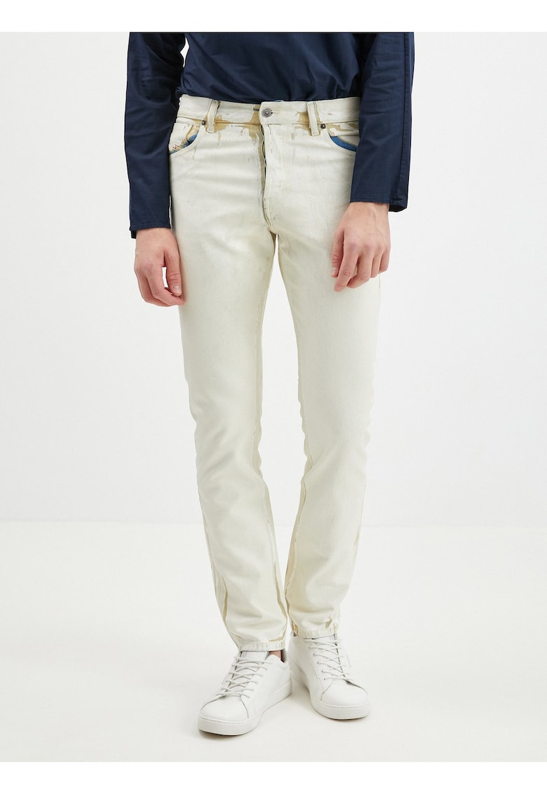 Blugi slim fit cu detaliu decorativ