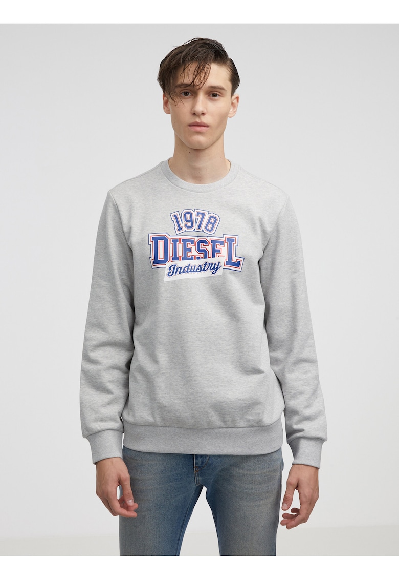 Hanorac din amestec de bumbac cu print logo.