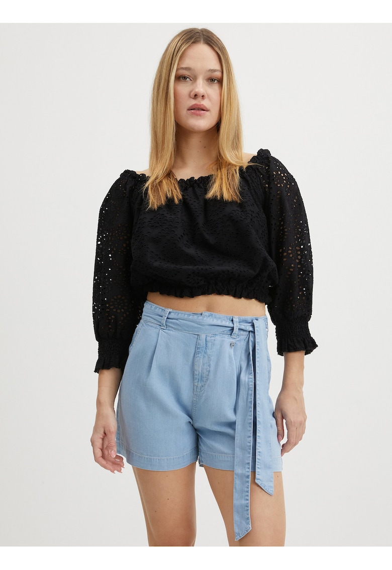 Bluza scurta cu perforatii