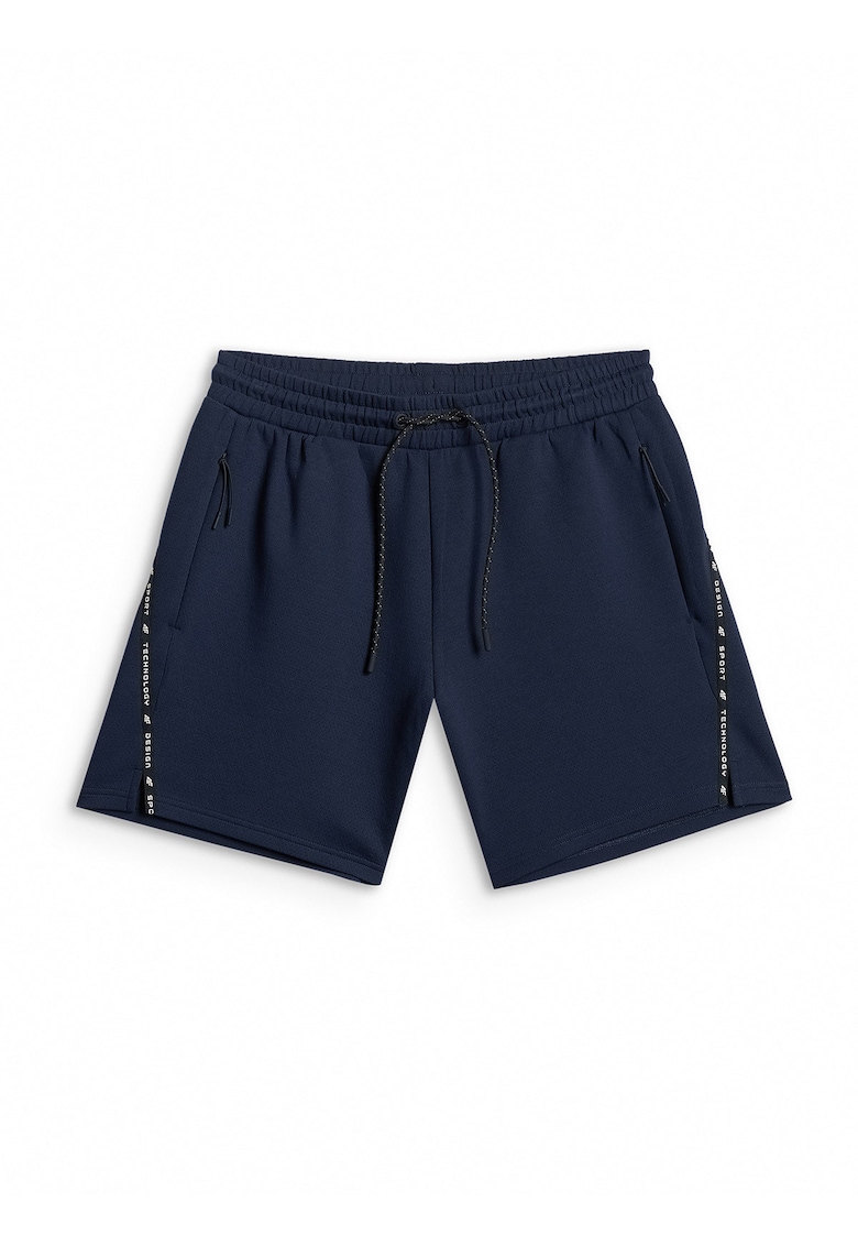Pantaloni sport barbati bleumarin - talie medie - 2 buzunare cu fermoar