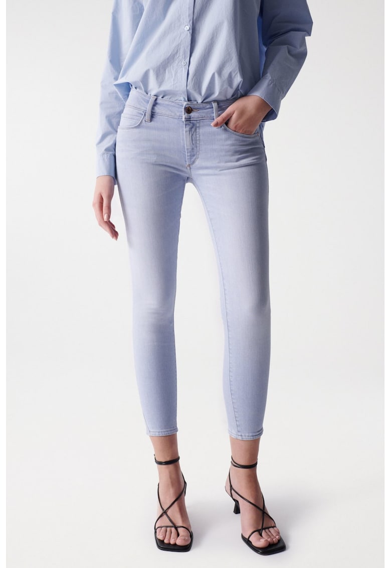 Blugi skinny cu talie medie -