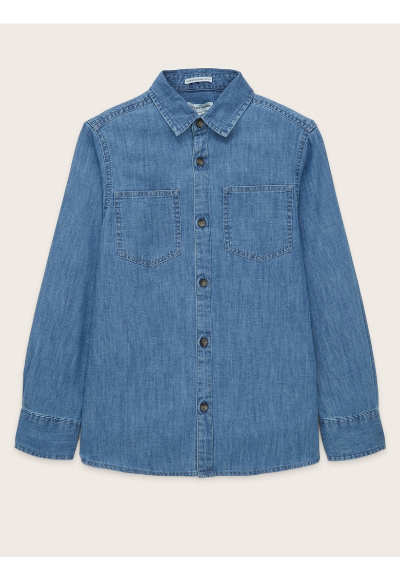 Camasa din chambray cu maneca lunga -