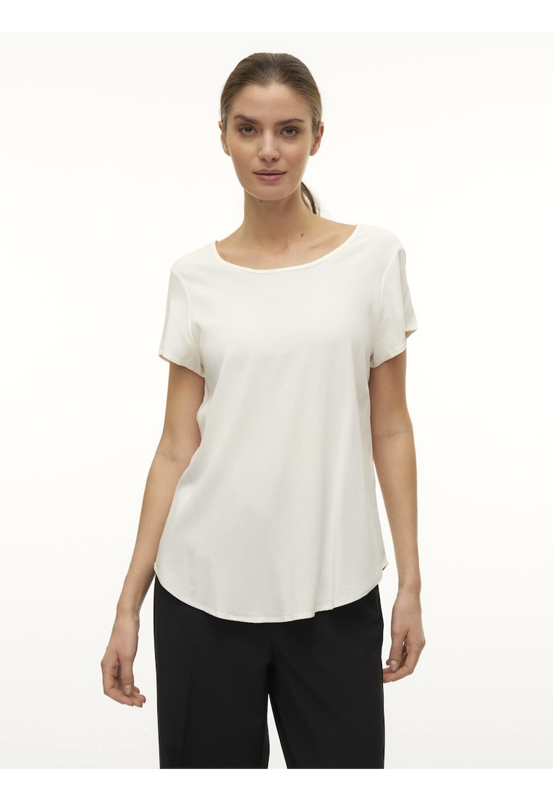 Bluza lejera cu guler rotund uni