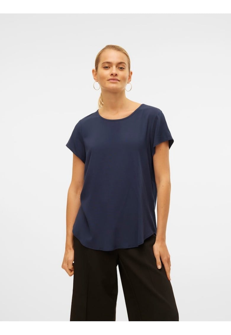 Bluza cu decolteu rotund uni Bella -