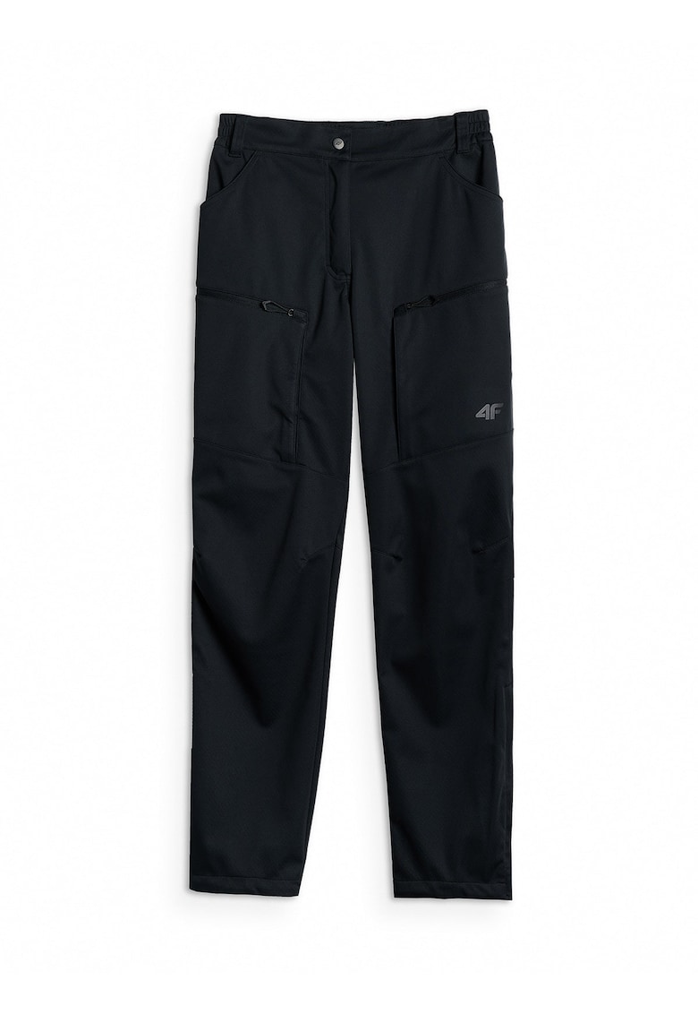 Pantaloni trekking softshell membrana 8000 - impermeabili - negru - dama